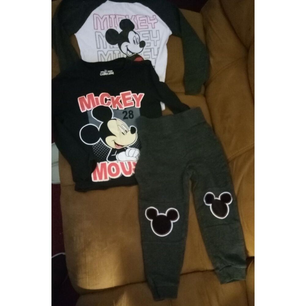 Kids Unisex Walt Disney Micky Mouse Lot of 3 Casual Spring Outfit sz 4T...Kids)